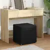 Image de vidaXL Tabouret Noir 41 x 41 x 40 cm Tissu et bois stratifié