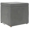 Image de vidaXL Tabouret Gris foncé 41 x 41 x 40 cm Velours et Bois Composite, Tabouret Moderne, Durable et Compact pour Cuisine, Design épuré, Assise décontractée, Meuble Minimaliste