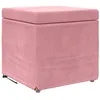 Image de vidaXL Tabouret Rose 41 x 41 x 40 cm Velours et Bois Composite, Mobilier Moderne, élégant et Durable pour Maisons contemporaines, avec Un Design Ergonomique pour Un Confort Ultime