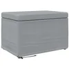Image de vidaXL Tabouret Gris Clair 61 x 41 x 40 cm Tissu et Bois stratifié, Tabouret Moderne, Durable et Compact pour Cuisine, Design épuré, Assise décontractée, Meuble Minimaliste