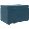 Image de vidaXL Tabouret Bleu 61 x 41 x 40 cm Velours et Bois Composite, Tabouret Moderne, Durable et Compact pour Cuisine, Design épuré, Assise décontractée, Meuble Minimaliste