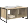Image de vidaXL Table Basse Sonoma 80 x 50 x 40 cm Bois d'ingénierie, Salon, Forme rectangulaire, Style Industriel, Matériaux durables, pour intérieurs Modernes, Élégant et Pratique