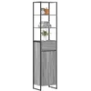 Image de vidaXL Cabinet de Salle de Bain Gris Sonoma 40 x 30 x 180 cm, Salle de Bain, Rectangulaire, Design Durable pour Espaces Modernes, 57 Pieds, Tapis Antidérapant et Accessoires pour Confort et Sécurité