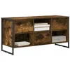 Image de vidaXL Meuble TV Chêne Fumé 100 x 36 x 49,5 cm Bois d'ingénierie, Meuble TV rectangulaire pour Salon, en Bois Robuste, Rangement média Compact, Meuble Tendance