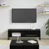 Image de vidaXL Meuble TV Chêne noir 100 x 36,5 x 30,5 cm Bois d'ingénierie