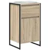 Image de vidaXL Buffet avec tiroir Sonoma 43 x 36 x 75,5 cm Bois d'ingénierie, Canapé Durable rectangulaire pour Salon avec Coussins déco, Parfait pour Les espaces Modernes, Facile à Nettoyer et à Entretenir