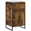 Image de vidaXL Buffet Chêne Fumé 43 x 36 x 75,5 cm Bois d'ingénierie, Solutions de Rangement pour Salon, Buffet rectangulaire, Organisateur Moderne, Meuble Fonctionnel pour déco
