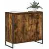 Image de vidaXL Meuble d'appoint Chêne Fumé 79 x 36 x 75 cm Bois d'ingénierie, Salon, Armoire Moderne, Meuble de Rangement Rectangulaire, Solution Pratique en Bois