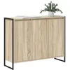 Image de vidaXL Meuble d'appoint Sonoma 96,5 x 30 x 75 cm Bois d'ingénierie, Meuble à tiroirs rectangulaire, Durable, pour espaces Modernes, Style décontracté, mobilier Pratique pour Un Usage Quotidien