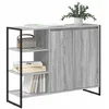 Image de vidaXL Meuble d'appoint Gris Sonoma 96,5 x 30 x 75 cm, Salle de séjour, Meuble Design Rectangle, Durable, stylé, Confortable, Solutions polyvalentes, Gain de Place en déco intérieure