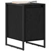 Image de vidaXL Table de Chevet Chêne Noir 39,5 x 30 x 50 cm Bois d'ingénierie, Table de Nuit, Style Industriel, Surface compacte, Meuble Urbain, Touche Rustique, pièce pour Salon