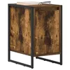 Image de vidaXL Table de Chevet Chêne Fumé 39,5 x 30 x 50 cm Bois d'ingénierie, Table de Nuit, Style Industriel, Surface compacte, Meuble Urbain, Touche Rustique, pièce pour Salon