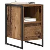 Image de vidaXL Table de Chevet avec tiroir 2 pcs Bois Ancien 39,5 x 30 x 50 cm, Table de Nuit Tendance, rectangulaire et Industrielle, Rangement Pratique pour la Chambre, organise Bien Votre Espace