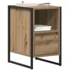 Image de vidaXL Table de Chevet 2 pcs Chêne Artisan 39,5 x 30 x 50 cm, Table de Nuit Tendance, rectangulaire et Industrielle, Rangement Pratique pour la Chambre, organise Bien Votre Espace