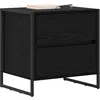 Image de vidaXL Table de Chevet Chêne Noir 50 x 39,5 x 50 cm Bois d'ingénierie, Table de Chevet Industrielle, Table de Nuit compacte, Meuble rectangulaire, déco pour Petits espaces