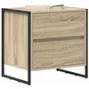Image de vidaXL Table de Chevet Sonoma 50 x 39,5 x 50 cm Bois d'ingénierie, Table de Chevet Industrielle, Table de Nuit compacte, Meuble rectangulaire, déco pour Petits espaces