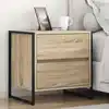 Image de vidaXL Table de chevet Sonoma 50 x 39,5 x 50 cm Bois d'ingénierie