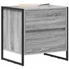 Image de vidaXL Table de Chevet Gris Sonoma 50 x 39,5 x 50 cm Bois d'ingénierie, Table de Chevet Industrielle, Table de Nuit compacte, Meuble rectangulaire, déco pour Petits espaces