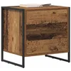 Image de vidaXL Table de Chevet Bois Ancien 50 x 39,5 x 50 cm Bois d'ingénierie, Table de Chevet Industrielle, Table de Nuit compacte, Meuble rectangulaire, déco pour Petits espaces