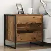 Image de vidaXL Table de chevet Bois Ancien 50 x 39,5 x 50 cm Bois d'ingénierie