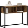 Image de vidaXL Table d'appoint Bois Ancien 100 x 36 x 75 cm Bois d'ingénierie, Table d'appoint Industrielle, rectangulaire et compacte, pour Un Salon Moderne, Meuble Multifonctionnel