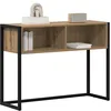 Image de vidaXL Table d'appoint avec Stockage Chêne Artisan 100 x 36 x 75 cm, Table d'appoint Industrielle, rectangulaire et compacte, pour Un Salon Moderne, Meuble Multifonctionnel
