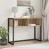 Image de vidaXL Table d'appoint avec stockage Chêne artisan 100 x 36 x 75 cm