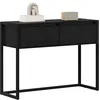 Image de vidaXL Table d'appoint Chêne Noir 100 x 36 x 75 cm Bois d'ingénierie, Table d'appoint stylée, Meuble Urbain Compact, Surface Moderne, Accent Durable pour Votre intérieur