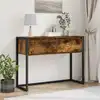 Image de vidaXL Table d'appoint Chêne Fumé 100 x 36 x 75 cm Bois d'ingénierie