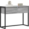Image de vidaXL Table d'appoint Gris Sonoma 100 x 36 x 75 cm Bois d'ingénierie, Table d'appoint stylée, Design Compact Durable, Surface Industrielle, Accessoire Moderne Polyvalent pour la déco