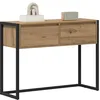Image de vidaXL Table d'appoint avec tiroir Chêne Artisan 100 x 36 x 75 cm, Table d'appoint stylée, Meuble Urbain Compact, Surface Moderne, Accent Durable pour Votre intérieur