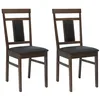 Image de vidaXL Chaise de Salle à Manger 2 pcs Marron Clair et Noir, Cuisine, Rectangulaire, Moderne, Durable, pour Un Usage Quotidien, Design élégant, Facile à Nettoyer, Idéal pour la Cuisine à la Maison