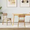 Image de vidaXL Chaise de salle à manger 2 pcs Naturel et clair