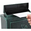 Image de vidaXL Boîte aux Lettres Murale Vert 29 x 13 x 41 cm Aluminium coulé, Bureau Vintage, matériaux étanches, boîte aux Lettres Anti-Rouille, déco Classique, Rangement extérieur