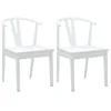 Image de vidaXL Chaise de Salle à Manger 2 pcs Blanc et Blanc, Salle à Manger, Table rectangulaire, Table Vintage, Chaises Modernes, Décor élégant, Repas en Famille, Design Unique