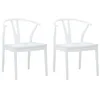 Image de vidaXL Chaise de Salle à Manger 2 pcs Blanc et Blanc, Salle à Manger, Rectangulaire, Vintage, Charme Rustique, Style Fermier, Décor élégant, Design Intemporel pour Toute Maison