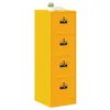 Image de vidaXL Cabinet de Dossier 2 pcs Jaune moutarde 44 x 50 x 106.5 cm, Bureau, Rectangulaire, Design Industriel, Moderne avec Serrures, Grand Espace de Stockage, Construction Durable pour Tout Espace de T