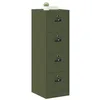 Image de vidaXL Cabinet de Dossier 2 pcs Vert olive 44 x 50 x 106.5 cm, Bureau, Rectangulaire, Design Industriel, Moderne avec Serrures, Grand Espace de Stockage, Construction Durable pour Tout Espace de Trava