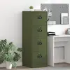 Image de vidaXL Cabinet de Dossier 2 pcs Vert olive 44 x 50 x 106.5 cm