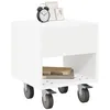 Image de vidaXL Table de chevet 2 pcs Blanc 40,5 x 40 x 48 cm Bois d'ingénierie, Table d'appoint stylée, Table de nuit moderne, Chevet rectangulaire, Grand espace de rangement, Design minimal, Polyvalence en i