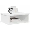 Image de vidaXL Table de Chevet Blanc 40 x 31 x 15 cm Bois d'ingénierie, Table de Chevet Moderne rectangulaire, Meuble Compact et stylé, unité de Rangement spacieuse pour la Chambre, en Bois d'ingénierie