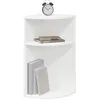 Image de vidaXL Table d'appoint Blanc 29,6 x 29,6 x 60 cm Bois d'ingénierie, Table d'appoint rectangulaire Moderne pour Salon, Grand Espace de Rangement, mobilier Fonctionnel, déco Minimaliste