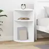 Image de vidaXL Table d'appoint Blanc 29,6 x 29,6 x 60 cm Bois d'ingénierie