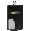 Image de vidaXL Table d'appoint Noir 29,6 x 29,6 x 60 cm Bois d'ingénierie, Table d'appoint rectangulaire Moderne pour Salon, Grand Espace de Rangement, mobilier Fonctionnel, déco Minimaliste
