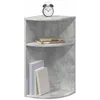 Image de vidaXL Table d'appoint Gris béton 29,6 x 29,6 x 60 cm, Table Basse Moderne, Rectangle avec Rangement, Accent Pratique, Meuble Compact idéal pour Le Salon