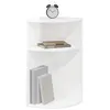 Image de vidaXL Table d'appoint Blanc Brillant 29,6 x 29,6 x 60 cm, Table d'appoint rectangulaire Moderne pour Salon, Grand Espace de Rangement, mobilier Fonctionnel, déco Minimaliste