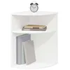 Image de vidaXL Table d'appoint Blanc 39,7 x 39,7 x 60 cm Bois d'ingénierie, Table d'appoint rectangulaire Moderne pour Salon, Grand Espace de Rangement, mobilier Fonctionnel, déco Minimaliste