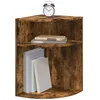 Image de vidaXL Table d'appoint Chêne fumé 39,7 x 39,7 x 60 cm, Table d'appoint rectangulaire Moderne pour Salon, Grand Espace de Rangement, mobilier Fonctionnel, déco Minimaliste