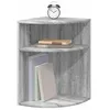 Image de vidaXL Table d'appoint Gris Sonoma 39,7 x 39,7 x 60 cm, Table d'appoint rectangulaire Moderne pour Salon, Grand Espace de Rangement, mobilier Fonctionnel, déco Minimaliste