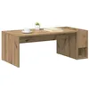 Image de vidaXL Table Basse Chêne Artisanal 101,5 x 50 x 37 cm, Table Basse stylée, Design rectangulaire, Grand Espace de Rangement, Style Minimaliste, Usage Pratique intérieur, mobilier Contemporain